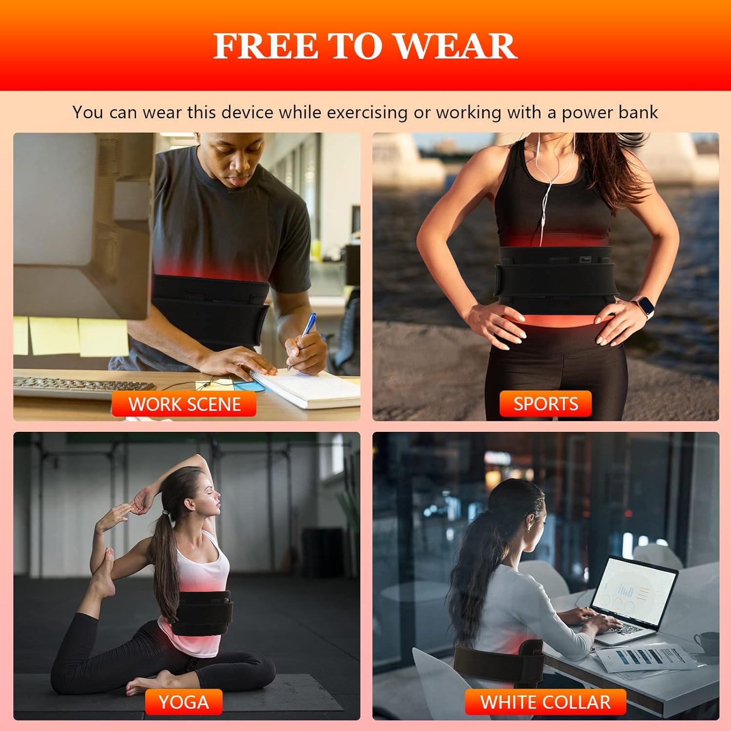 LED Infrared&Red Light Therapy Belt Device
