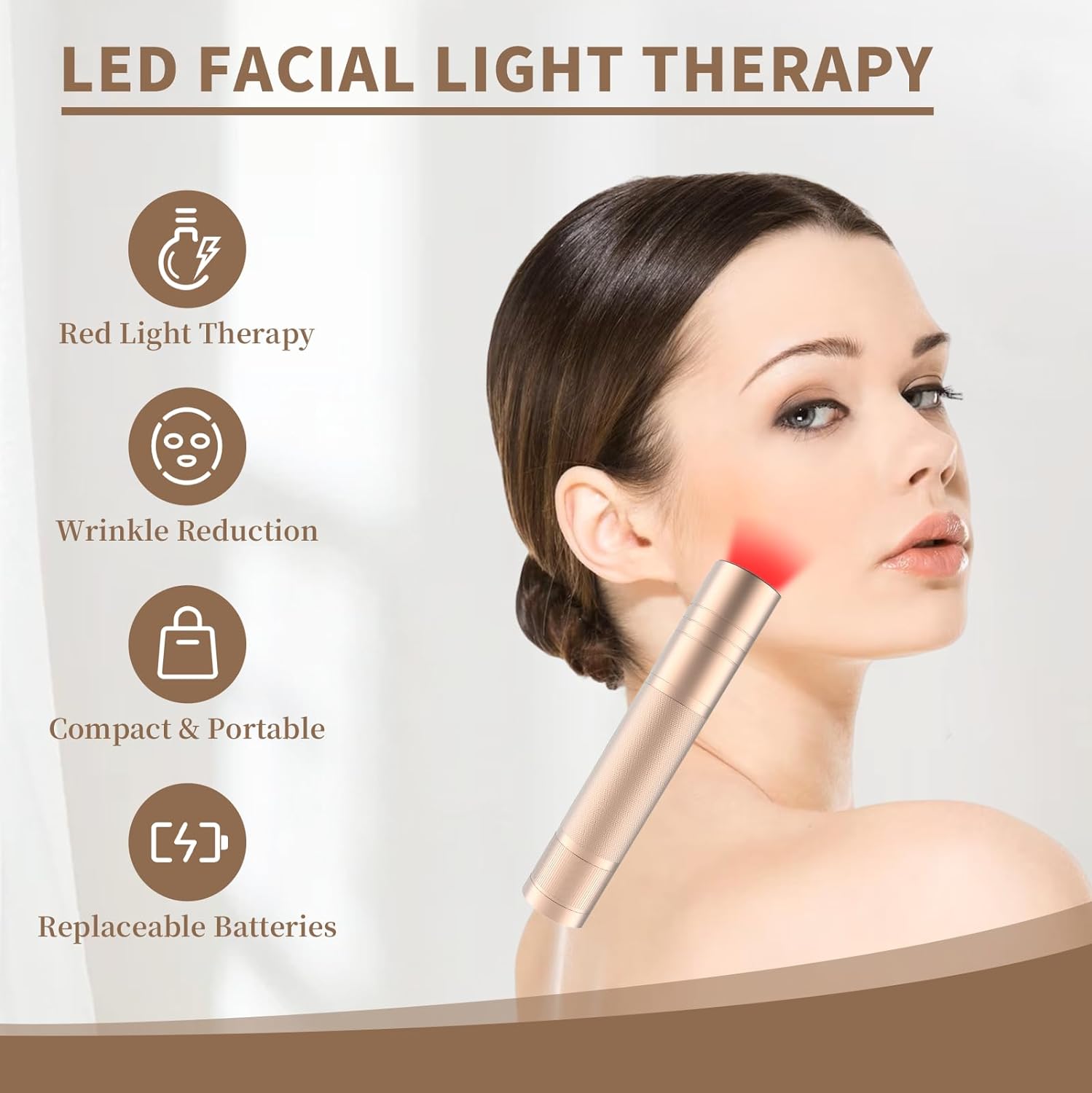KTS® Red Light Therapy Flashlight for Face