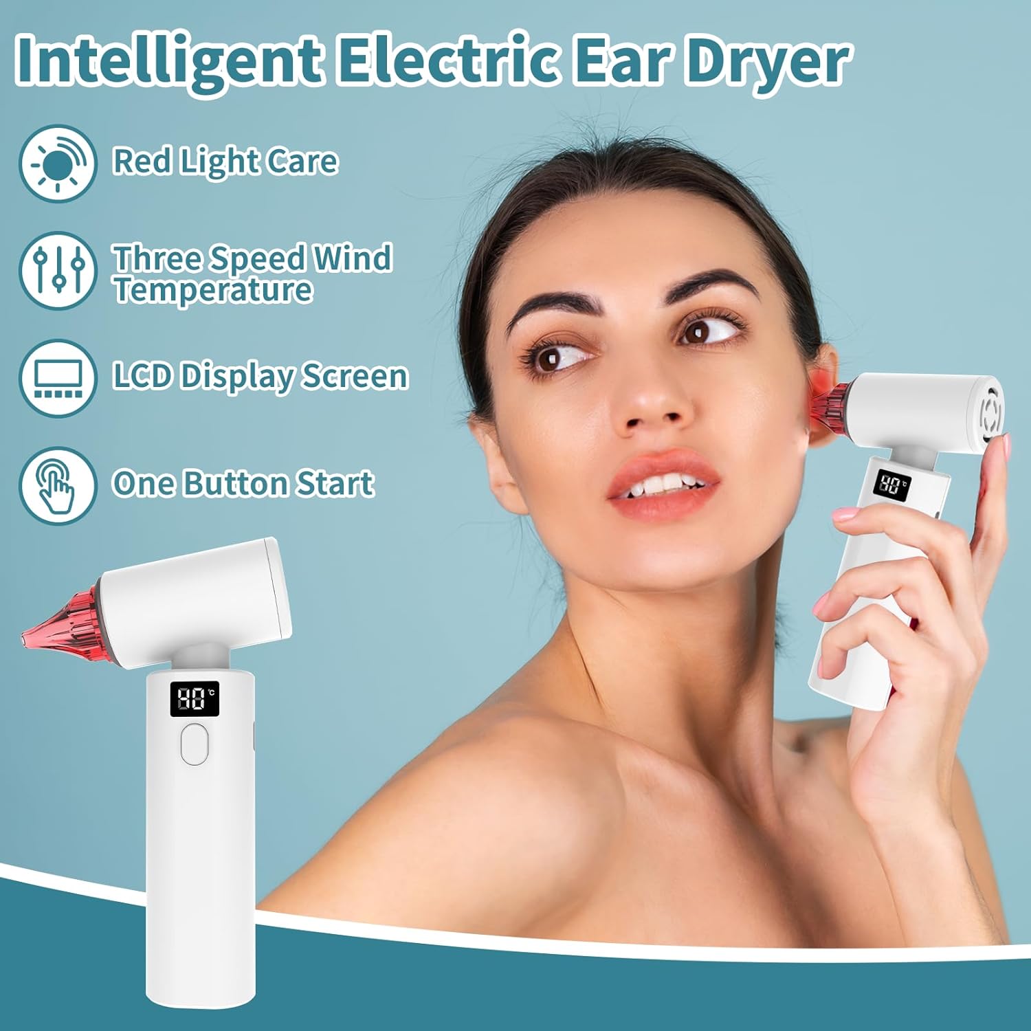 Red Light Ear Drying Device for Swimmers