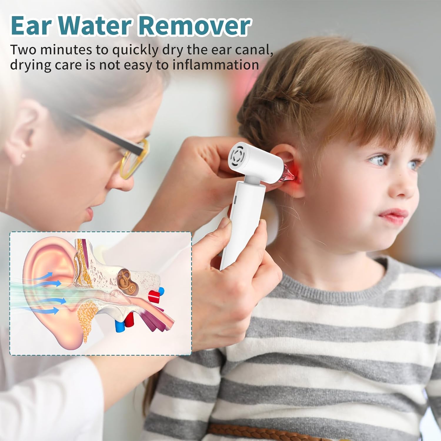 Red Light Ear Drying Device for Swimmers