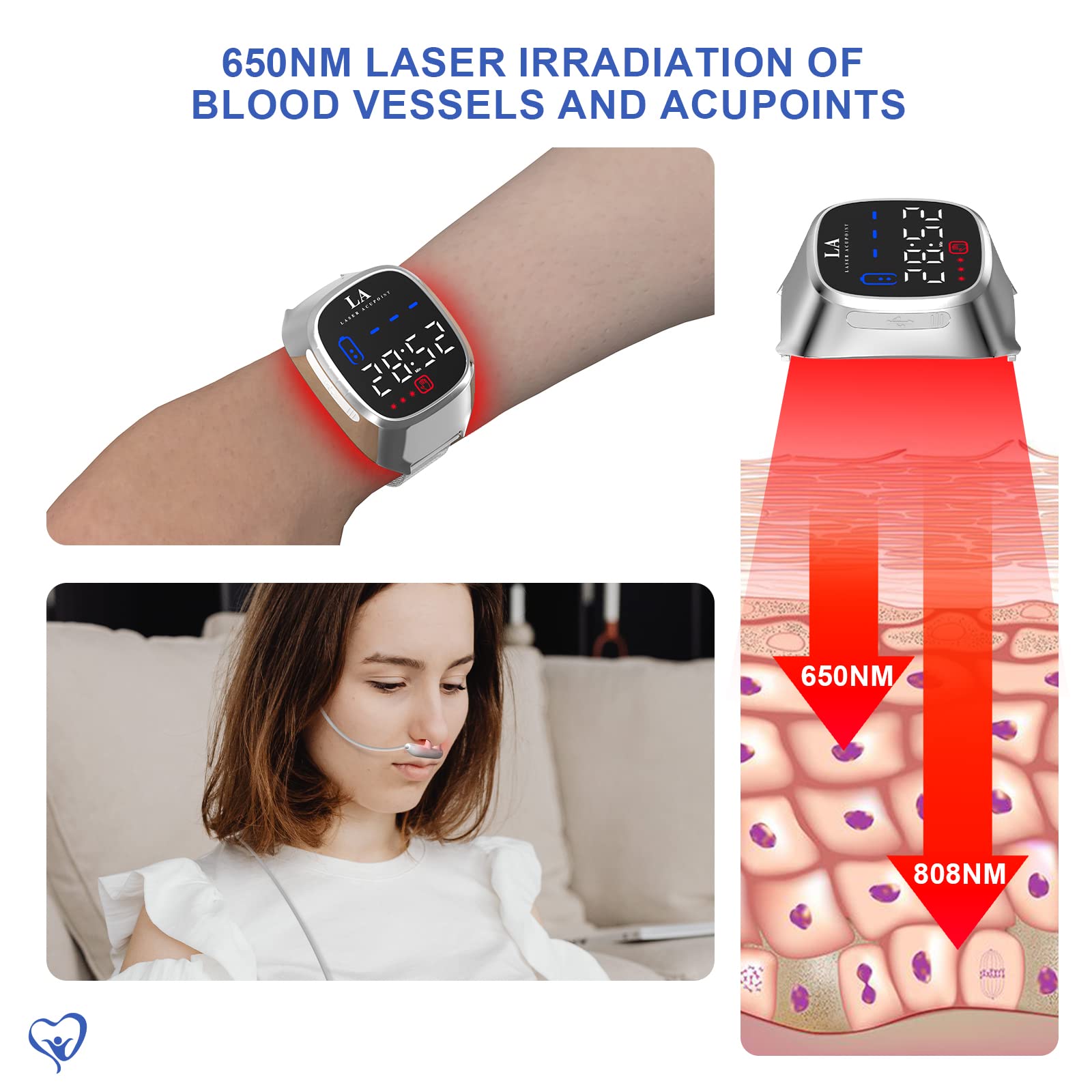 KTS® Upgraded Model Cold Laser Therapy Watch