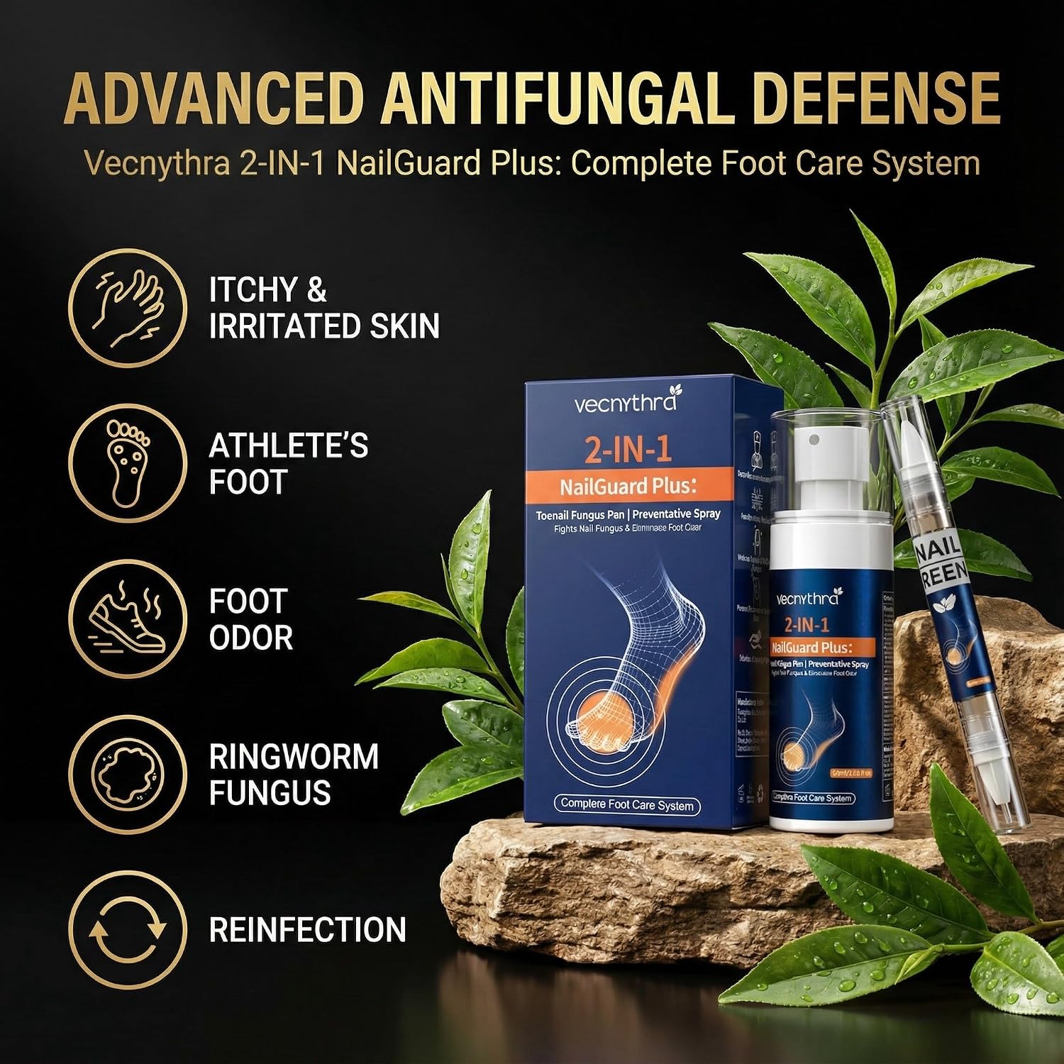 KTS Athlete’s Foot Spray & Toenail Fungus Pen Set
