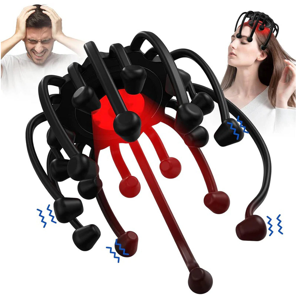 how does a vibrating ring works Tbest Electric Head Massager Anti-Static Scalp Relaxation Stress Relief  Hair Scrubber Brush, Scalp Scrubber, Electric Massage Comb main image 1