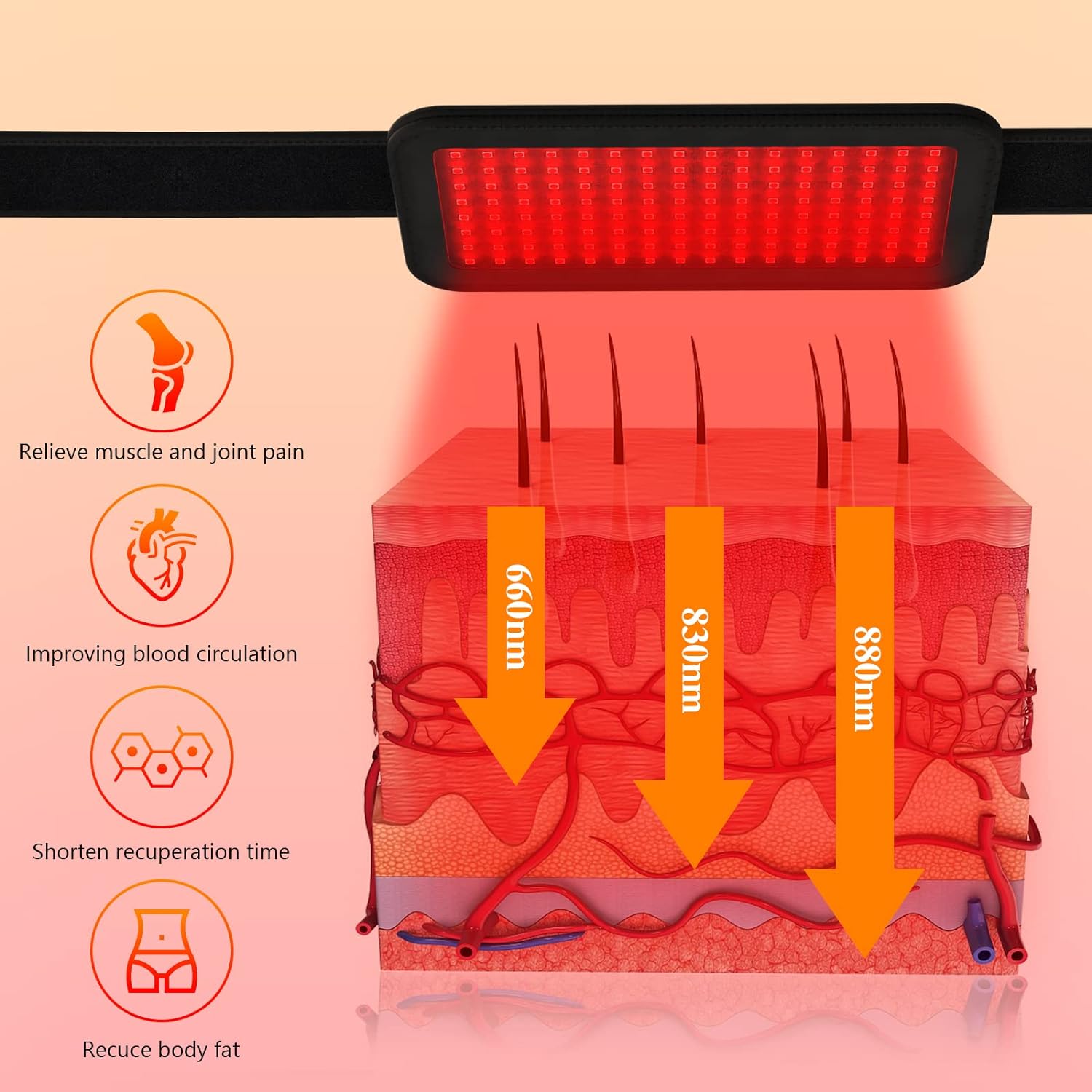 LED Infrared＆Red Light Therapy Belt Device