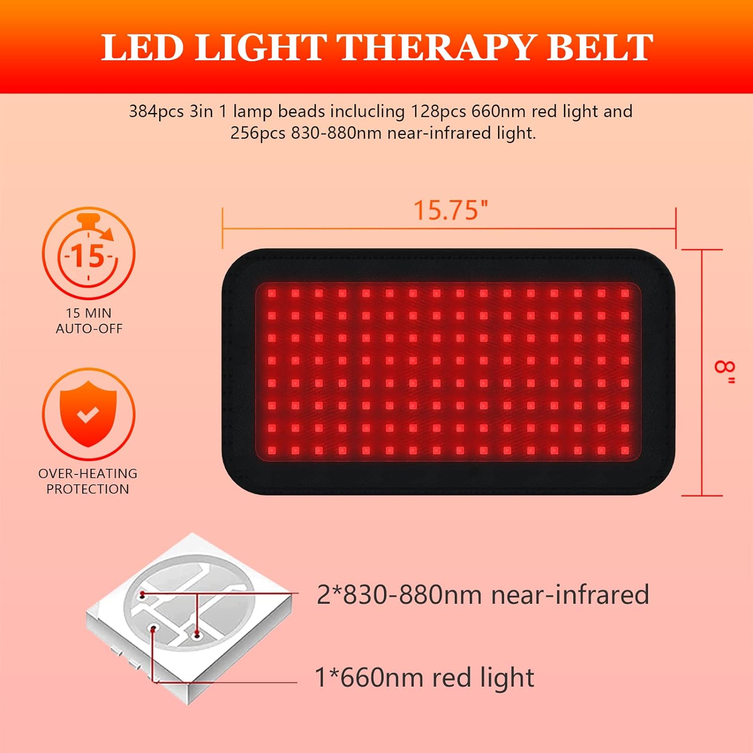 LED Infrared＆Red Light Therapy Belt Device