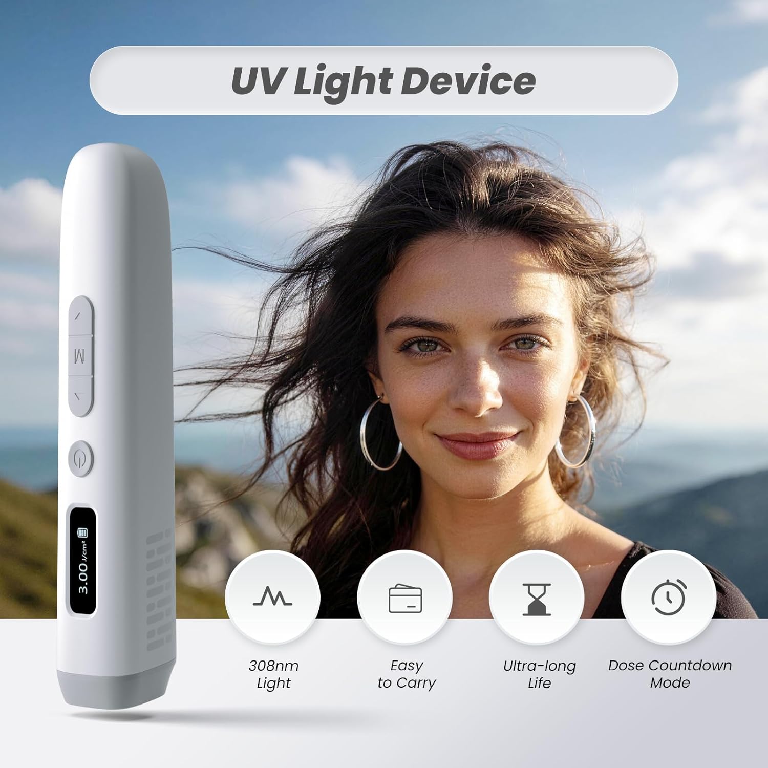 2026 New KTS Handheld 308nm UVB Light Phototherapy Device