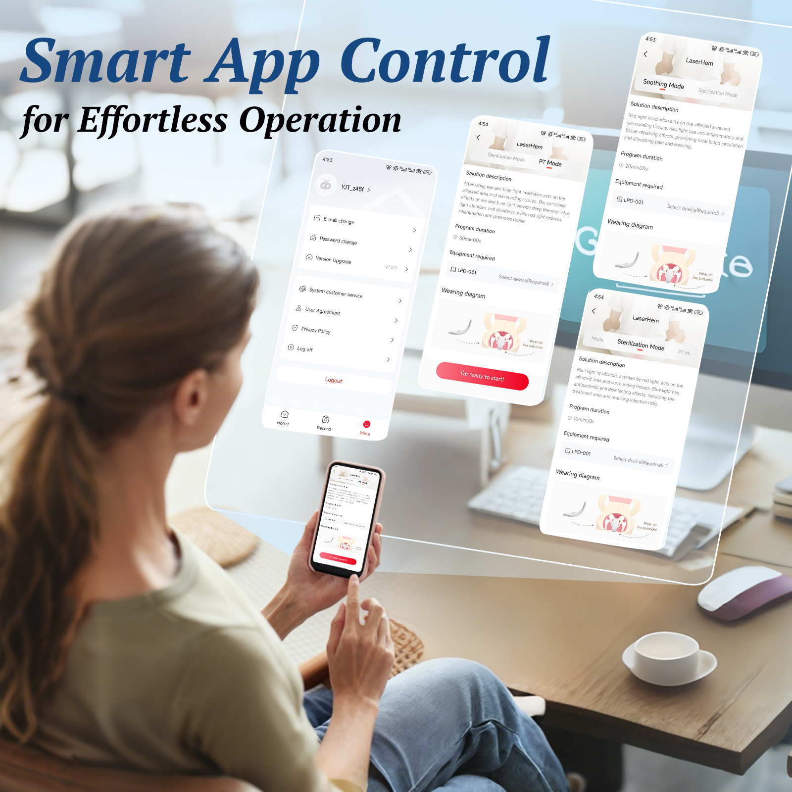 Portable Laser Hemorrhoids Treatment Device